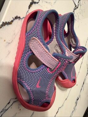 Nike Girls Pink and Purple Water-Ready Sandals
